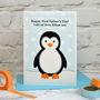 'Penguin' Personalised First Father's Day Card, thumbnail 1 of 2