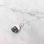 925 Sterling Silver Raw Emerald Crystal Necklace, thumbnail 1 of 3