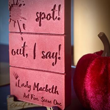 Halloween Gift | Shakespeare Gift | Out Damned Spot Lady Macbeth Wax Melt, 2 of 3