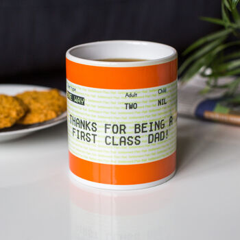 Personalised Train Ticket Mug For Dad, 2 of 4