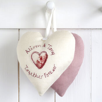 Personalised Hanging Heart Engagement Gift, 8 of 12