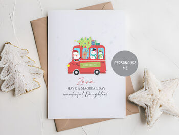 Christmas Express Bus Personalised Christmas Card, 3 of 3