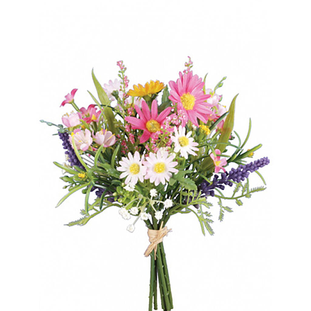 Artificial Daisy Mixed Blossom Bunch 20cm Pink