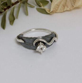 Handmade Silver Woodland Leaf Ring, 3 of 8