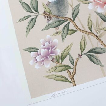 'Rosie' Hand Painted Chinoiserie Birds On Branch Print, 5 of 11