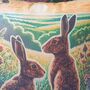 Countryside Hare Print Cushion, Nature Inspired Decor, thumbnail 2 of 7