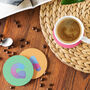 Personalised Pastel Initial Coaster Single Or Set, thumbnail 1 of 4