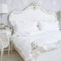 Embroidered And Ruffle Hem Cotton Duvet, thumbnail 4 of 4