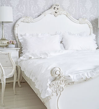 Embroidered And Ruffle Hem Cotton Duvet, 4 of 4