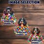 Personalised Sprocker Spaniel In Christmas Lights, thumbnail 3 of 10