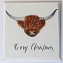 Highland Cow Christmas Card, thumbnail 2 of 2