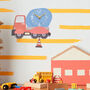 Boys Mixer Truck Wooden Wall Clock With Pendulum, thumbnail 1 of 3