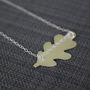 Sterling Silver Watercolour Oak Leaf Necklace, thumbnail 4 of 4