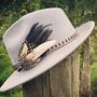 Feather Hair Clip Green And Black Reeves Pheasant 'Millie', thumbnail 5 of 7