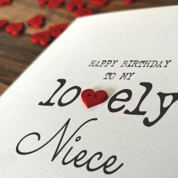 Personalised Birthday Card For Special Niece, Handmade Card, 4 of 4