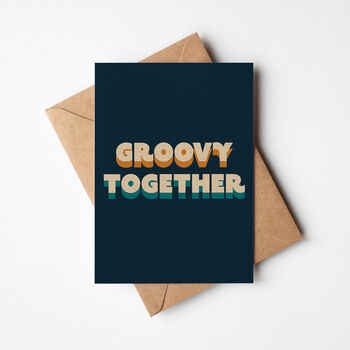 Groovy Together Textured Retro Valentine's Day Card, 5 of 5