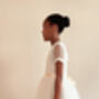 Duchess Satin First Communion Dress – Tulle Puff Sleeves And Tutu Skirt, thumbnail 6 of 10