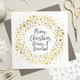 Grandparent Foiled Star Wreath Christmas Card, thumbnail 1 of 6