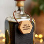 Personalised Bottle Tag In Solid Wood And Leather, thumbnail 4 of 11