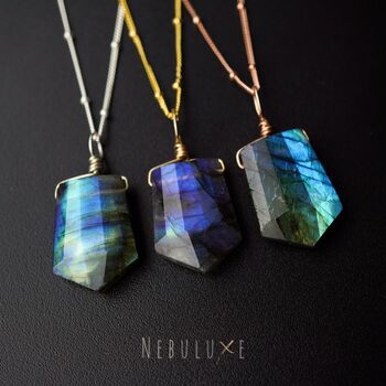 Natural Labradorite Necklace, 5 of 10