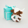 Texas Longhorn Highland Cow Rattle, From Birth, Gift Boxed, thumbnail 4 of 8