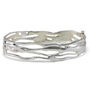 Handmade Sterling Silver Hinged Bangle, thumbnail 4 of 5