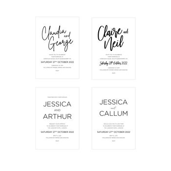 Clear Classic Acrylic Wedding Invitations, 4 of 10