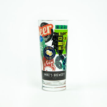Personalised All Over Beer 'Sticker' Printed Pint Glass, 5 of 10