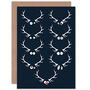 Googly Eyed Rudolph Funny Xmas Reindeer Christmas Card, thumbnail 1 of 4