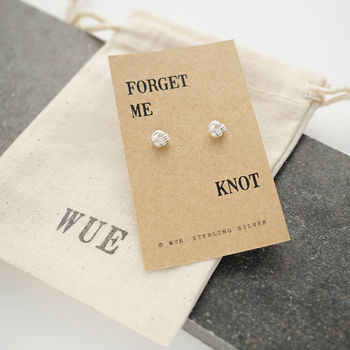 Silver Knot Earrings. Forget Me Knot, 6 of 7