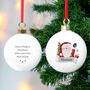 Personalised Father Christmas Hanging Bauble, thumbnail 1 of 4