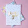 Thank You Calligraphy Card With Confetti Envelope, thumbnail 2 of 5