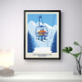 Personalised Snowboard Couple Art Poster, thumbnail 3 of 6