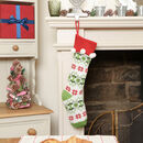 nordic fair isle knit christmas stocking by dibor | notonthehighstreet.com