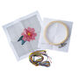 The Beekeeper Pink Flower Design Cross Stitch Kit, thumbnail 3 of 4