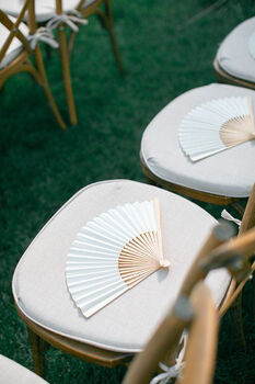 White Wedding Fans – Pack Of 10, 3 of 4