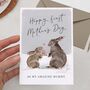 Cute Bunny Rabbits, Happy First Mother's Day Card, thumbnail 2 of 2