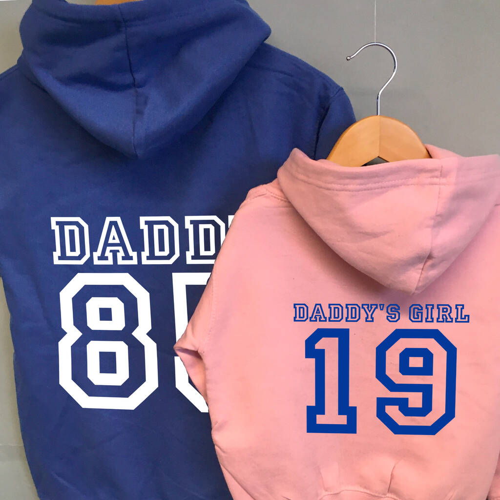Personalised Daddy And Child Hoodie Set, 1 of 5