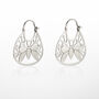 Solid Sterling Silver Large Butterfly Earrings, thumbnail 1 of 3