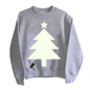 Xmas Tree Glow In The Dark Interactive Sweatshirt, thumbnail 4 of 6