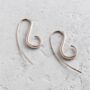 Gold Plated Silver Long S Hook Earrings, thumbnail 3 of 8