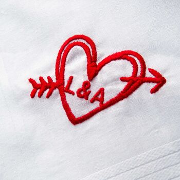 Personalised Valentines Cotton Handkerchief Token Gift, 3 of 3