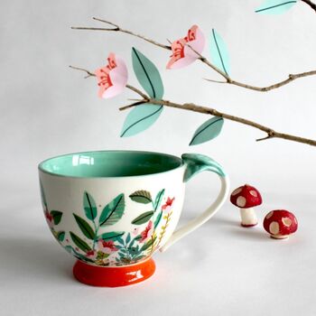 Large Porcelain Decorative Mug With Hidden Fox, 6 of 6