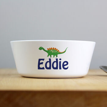 Personalised Dinosaur Baby Plastic Bowl, 4 of 4