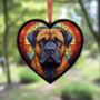 Bullmastiff Stained Glass Effect Heart Suncatcher, thumbnail 5 of 6
