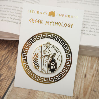 Athena Goddess Of Wisdom Enamel Pin Greek Mythology, 4 of 5
