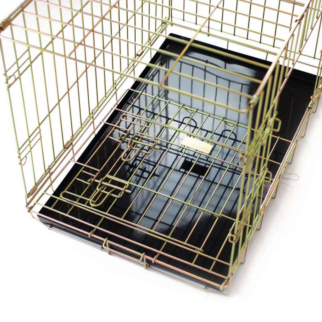 gold dog cage