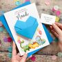 Personalised Origami Birthday Card – Dinosaur Theme For Son, Grandson Or Nephew, thumbnail 1 of 9