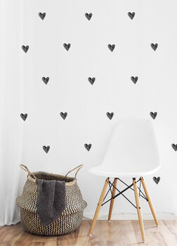 Watercolour Hearts Wall Stickers, 6 of 12
