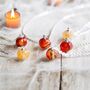 Silver Plated Gemstone Pumpkin Necklace, thumbnail 1 of 9